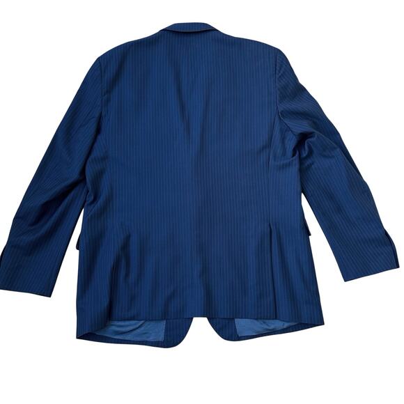 Saks Fifth Avenue Ermenegildo Zegna Navy Pinstripe Blazer - Size 48L - Picture 3 of 9